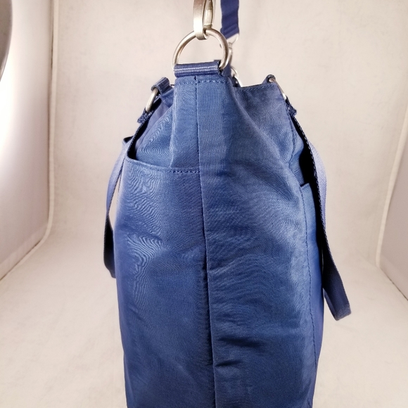 BAGGALLINI SLATE BLUE LAPTOP DOCTOR SATCHEL CROSSBODY NYLON PURSE SHOULDER BAG - Picture 4 of 12